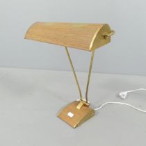 EILEEN GRAY FOR JUMO - a French Art Deco desk lamp. Overall 36x49x23cm. Some discolouration to