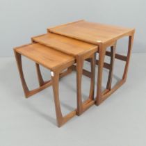 G-PLAN - a nest of three Quadrille occasional tables. 54x49x43cm. Good used condion, all showing