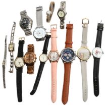 A group of modern quartz wristwatches, various makers