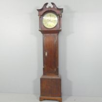 An 18th century oak cased 8-day longcase clock, with 11.5" circular brass dial marked Lee, London,