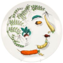 Fornasetti, Milano a Nr 7 Vegetalia plate, 1955, diameter 25.5cm Good condition, no chips or cracks.