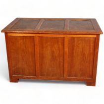 Betty Joel (1894-1985), a 1929 designed coffer, teak with plywood panels and cedar lining,