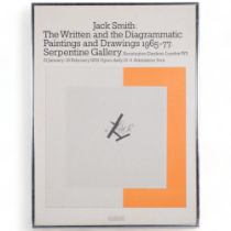 Jack Smith: The Written and the Diagramatic, an Arts Council exhibition poster for the Serpentine