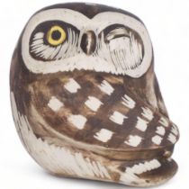 Stig Lindberg and Edvard Lindahl for Gustavsberg, a ceramic "Knip/Winking" owl, designed 1962 as