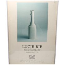 Lucie Rie (1902-1995) - An exhibition poster for the Vicyoria and Albert Museum exhibition 1982,