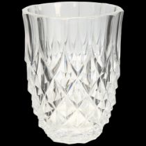 Val Saint Lambert, a 1930's clear glass crsytal vase, etched makers name to base, height 17cm Good