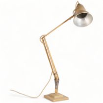 A Herbert Terry model 1227 beige Anglepoise lamp, with original two-step base, makers stamp,
