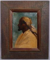 Portrait of an Arab, late 19th/early 20th century oil on canvas, unsigned, 38cm x 26cm, framed