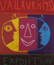 Pablo Picasso (1881-1973), lithograph in colours on paper, Exposition Vallauris 1956, signed in