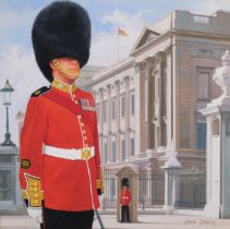 John Berry (1920 - 2009), Grenadier Guard, original gouache illustration, image 30cm x 30cm,