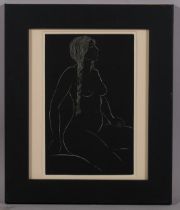 Eric Gill (1882-1940), wood engraving on paper, Betty, the Artist’s Daughter (from 25 Nudes), 23cm x