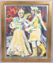 James Mouton (1825 -2011), King and Queen of Mardi Gras, oil on board, signed, dated 1999 verso with