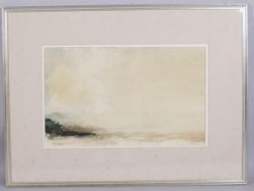 Peter Burman (born 1950), coastal view, watercolour, signed, 35cm x 58cm, framed Foxing and slight