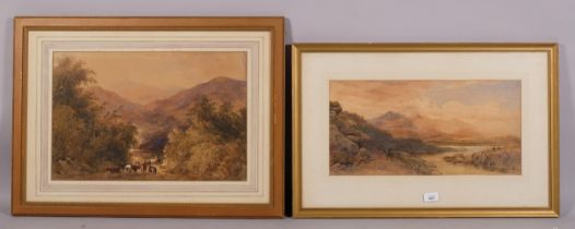 2 x 19th century landscape watercolours, unsigned, framed (2) Paper discolouration