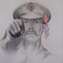 H Wilcox, pencil/watercolour design for a Church Lads Brigade recruitment poster, signed and dated