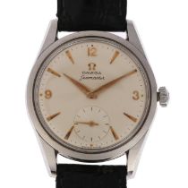 OMEGA - a stainless steel Seamaster mechanical wristwatch, ref. 2937-2, circa 1956, silvered dial