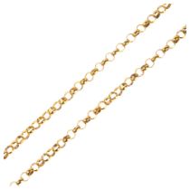 A 9ct gold belcher link chain necklace, 40cm, 5.3g No damage, no broken links, clasp working,