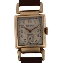 WALTHAM - an American 10k gold filled Premier Doctor's mechanical wristwatch, circa 1940s,