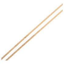 A 9ct gold fine curb link chain necklace, 40cm, 2g No damage or repair, no broken links, clasp