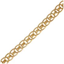 A modern 9ct gold fancy link chain bracelet, 19cm, 4.2g No damage or repair, no broken links,