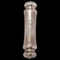 A Victorian silver double-ended vinaigrette/scent bottle, Harrison Brothers, London 1886,