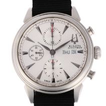 BULOVA - a stainless steel Accutron automatic calendar chronograph wristwatch, ref C869882, silvered