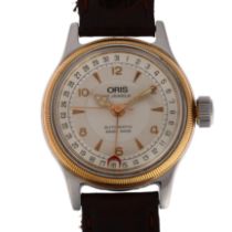 ORIS - a bi-metal Big Crown Pointer Date automatic wristwatch, ref. 7400C, circa 1998, silvered dial
