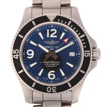 BREITLING - a stainless steel Superocean II 42 automatic bracelet watch, ref. A17366021B1A1, black