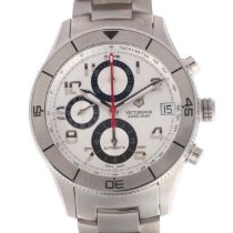 VICTORINOX - a stainless steel Swiss Army Ambassador "Clous de Paris" automatic chronograph calendar