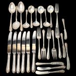 A group of American sterling silver flatware, patent no. 1928, 29.8oz weighable No damage or repair
