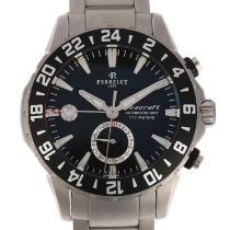 PERRELET - a stainless steel Seacraft GMT Diver's automatic calendar bracelet watch, ref. A1055/