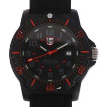 LUMINOX - a black PC carbon Land Black OPS 8800 Series D quartz calendar wristwatch, black dial with