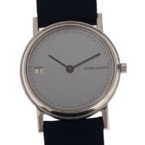 GEORG JENSEN - a mid-size Danish stainless steel quartz wristwatch, ref. 344, designed by Jorgen