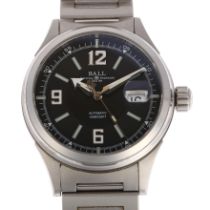 BALL - a stainless steel Fireman Racer automatic calendar bracelet watch, ref. NM2088C, circa