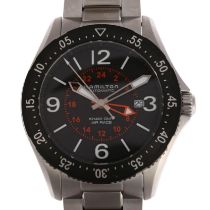 HAMILTON - a stainless steel Khaki GMT Air Race automatic calendar bracelet watch, ref. H767550,
