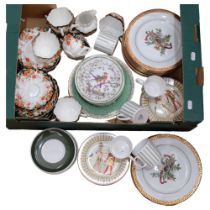 Victorian porcelain teaware with scalloped rims, Susie Cooper coffee cups and saucers, and other