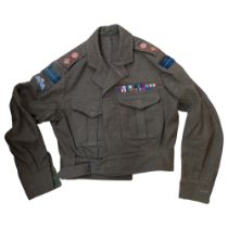 WITHDRAWN - Major General John D Frost CB DSO Star MC Parachute Regiment Battledress jacket with bad