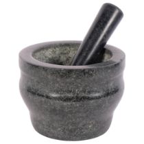 A marble pestle and mortar, H13cm