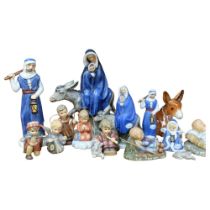 A Goebels Nativity group, tallest 18cm, and other Goebels Nativity figures, etc
