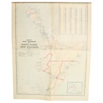 A Victorian railway postal and telegraph map of the Middle Island, New Zealand, dated 1889, with