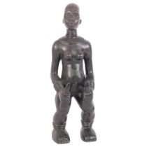 A bronze fertility figure sculpture, H37.5cm