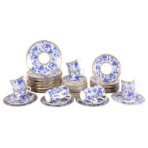 An Antique Coalport "Japanese Blossom" pattern part tea service, consisting of 10 teacups and
