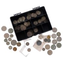 A tray of pre-1946 silver coins