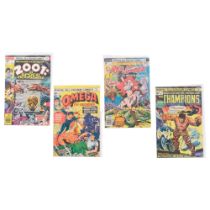 A group of 4 first edition 1970s Marvel comics, including Bronze Age Marvel comics, The Champions