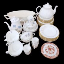 Wedgwood Ice Rose items, "California" plates, a teapot stand, 2-handled vase etc