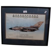 The Squadron Prints Gulf Collection, "Desert Storm", study of a tornedo GR.1 ZA465"FK", signed by