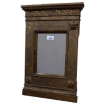 An engraved gilt-framed mirror in Regency style, 50cm