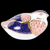 Royal Crown Derby paperweight, in the form of a quail, with gold stopper Good condition