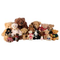 A large quantity of various soft toys and teddy bears