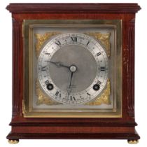 Elliott, London, a stained wood cased 8-day striking mantel clock, H19cm